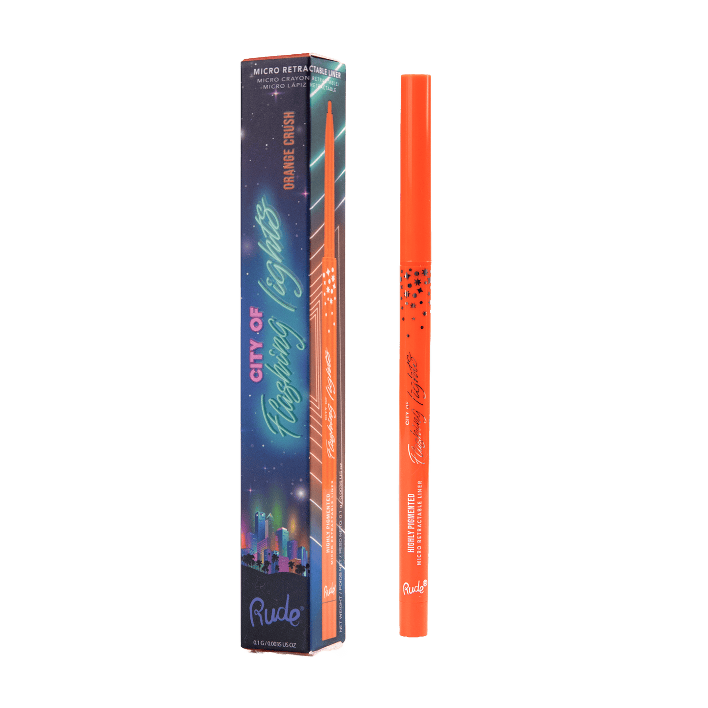 Cidade das Luzes Piscantes Micro Forro Retrátil Laranja Esmagar