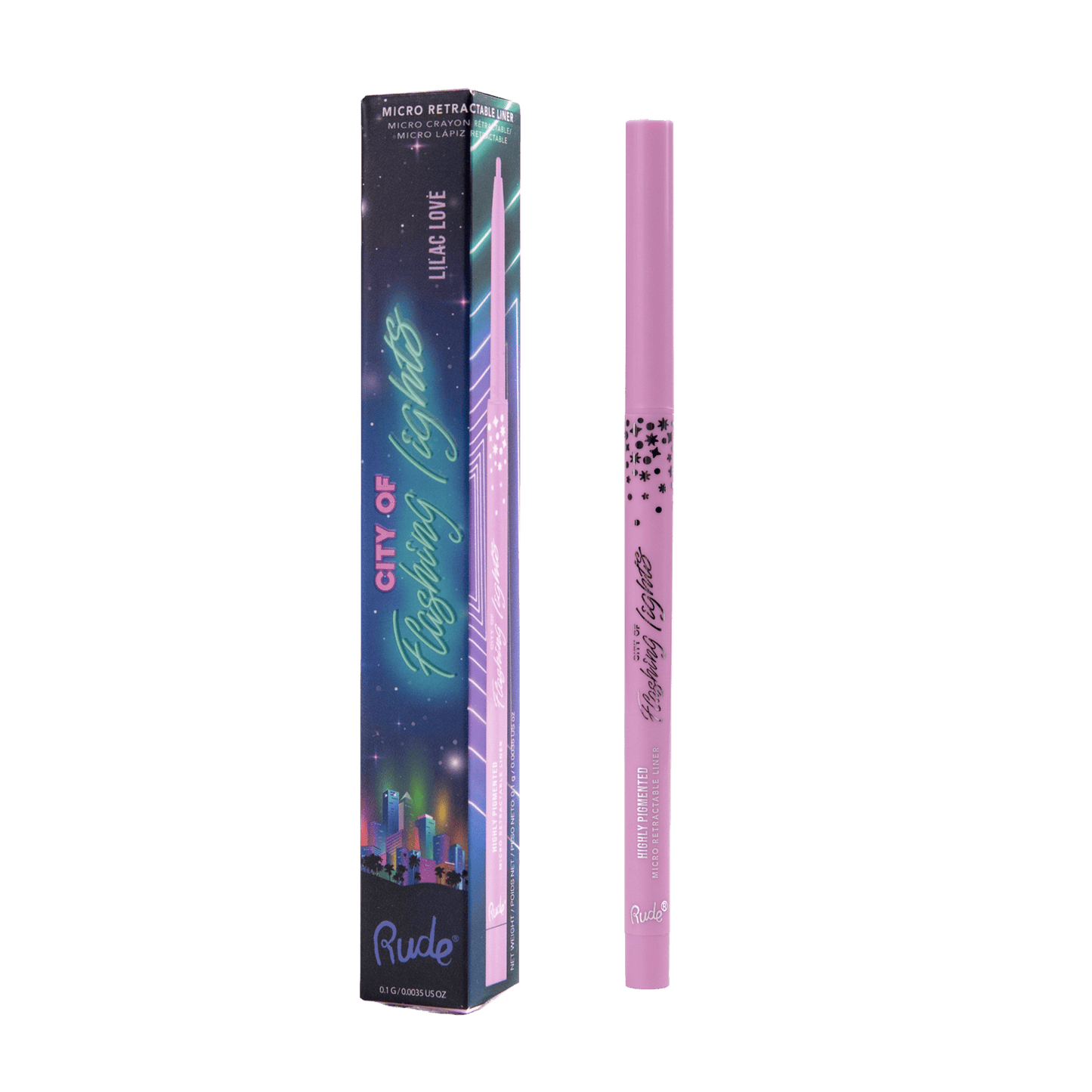 Cidade das Luzes Piscantes Micro Forro Retrátil Lilás Amor