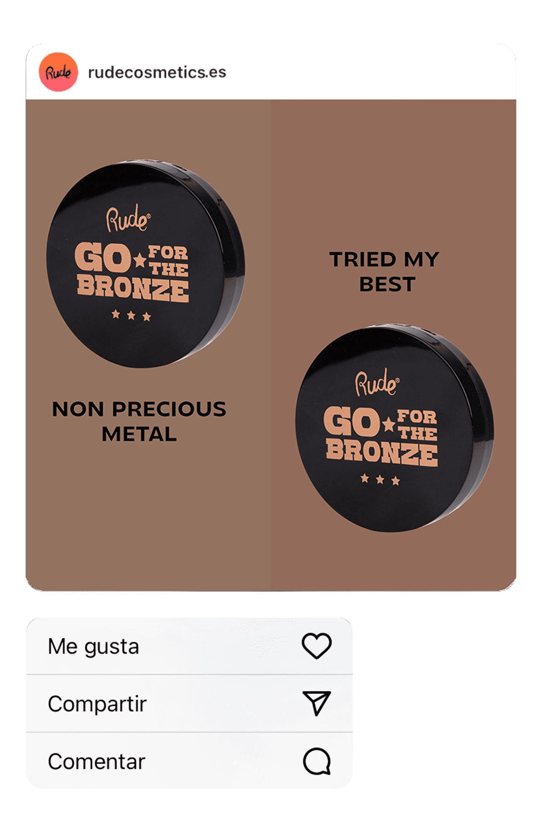 Opte pelo Bronze Bronzer Metal Não Precioso (Matte)
