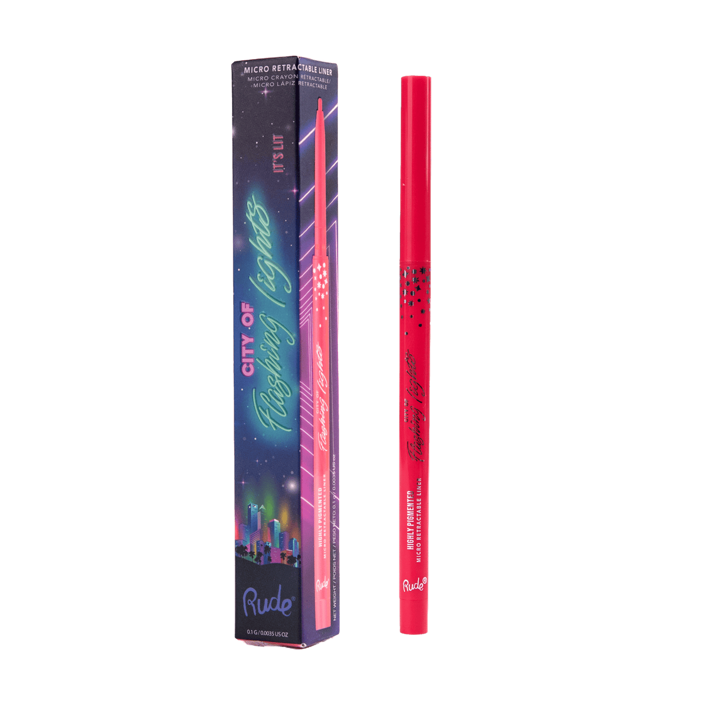 Cidade das Luzes Piscantes Micro Forro Retrátil Está Iluminado