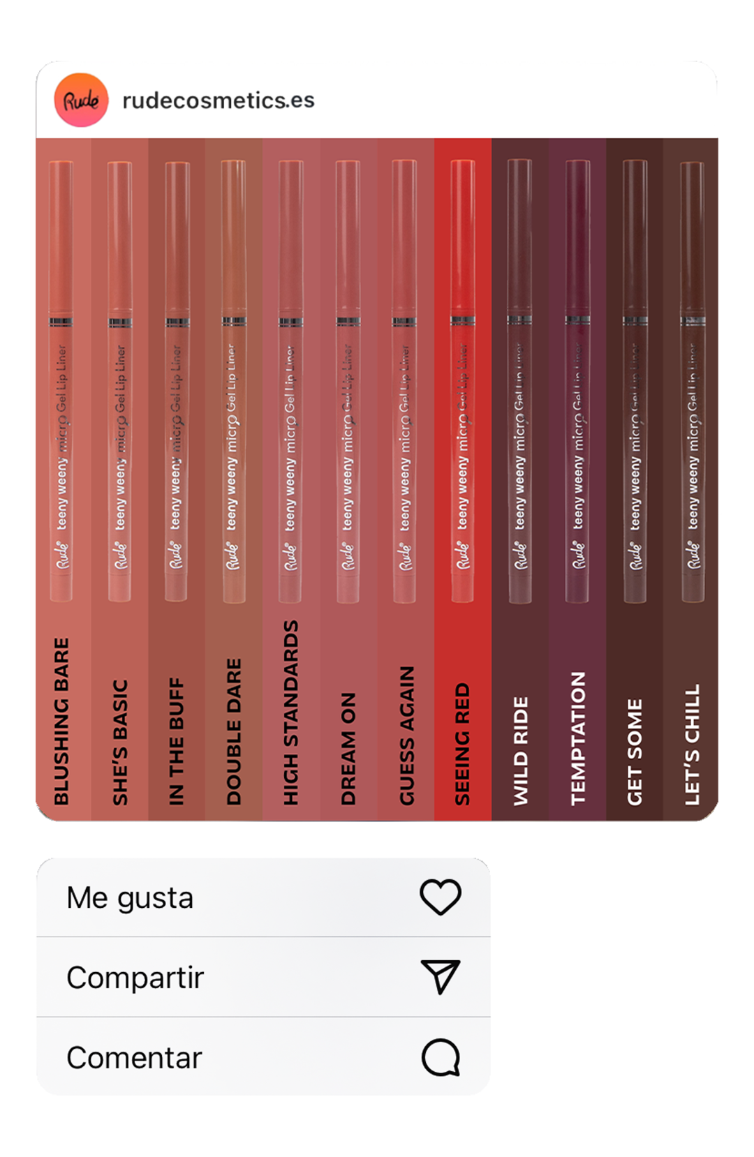 Delineador de lábios em gel micro Teeny Weeny Dream On